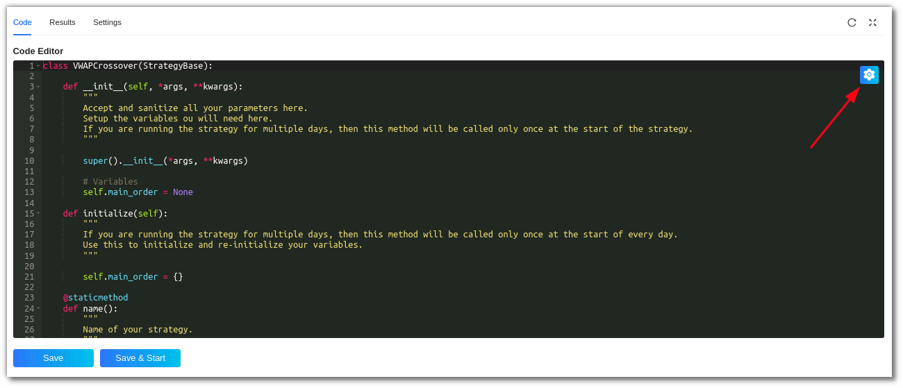 Configure Parameters - pyalgotrading